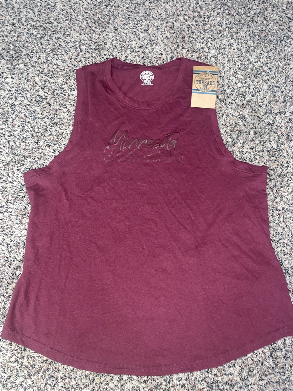 Fan Gear Minnesota Gophers Maroon Sleeveless Women’s Tank Top L NWT